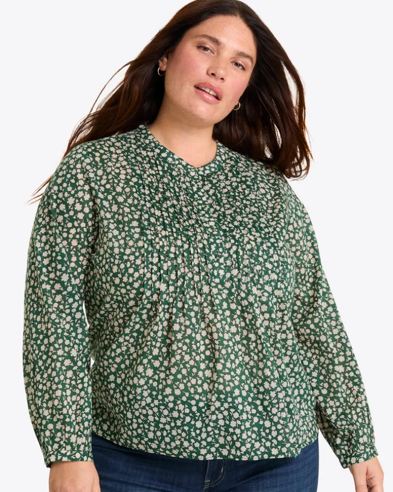 Evangaline Long Sleeve Top in Gauzy Cotton