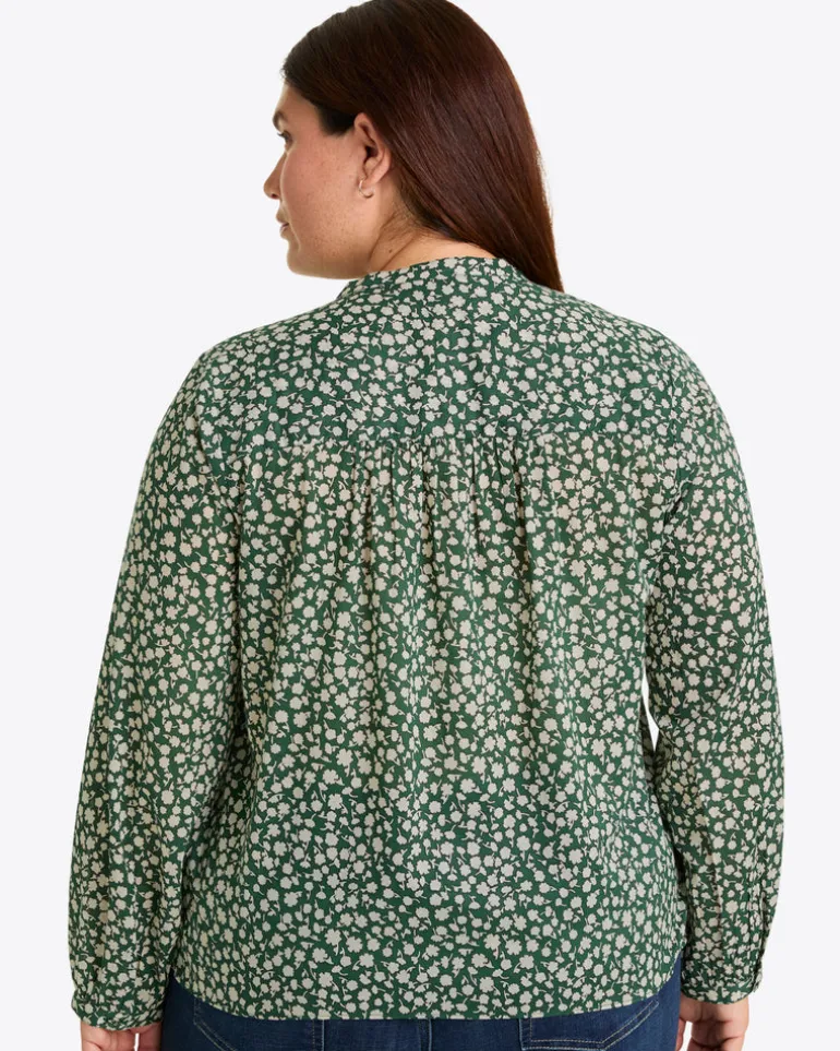 Evangaline Long Sleeve Top in Gauzy Cotton