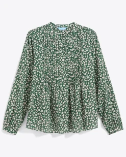 Evangaline Long Sleeve Top in Gauzy Cotton