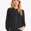 Evelyn Buttondown Top in Polka Dot