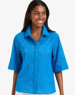 Evelyn Top in Eyelet