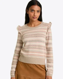 Fairisle Flutter Sleeve Sweater
