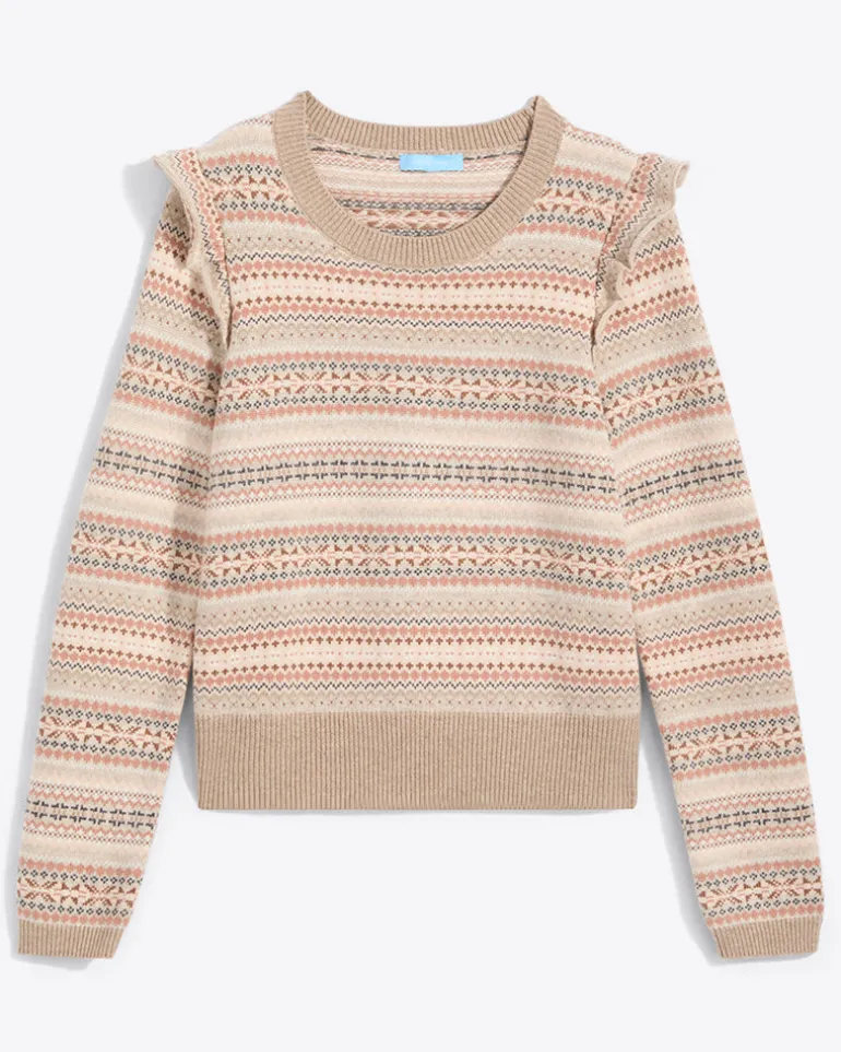 Fairisle Flutter Sleeve Sweater