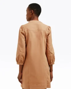 Felicity Popover Shift Dress in Croissant