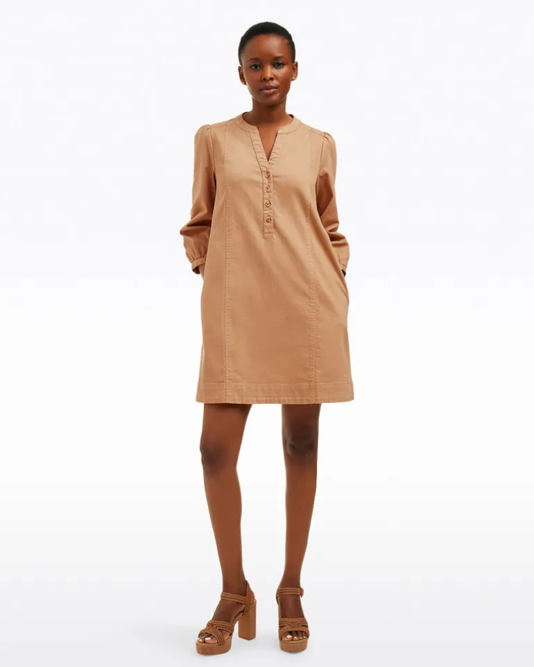 Felicity Popover Shift Dress in Croissant