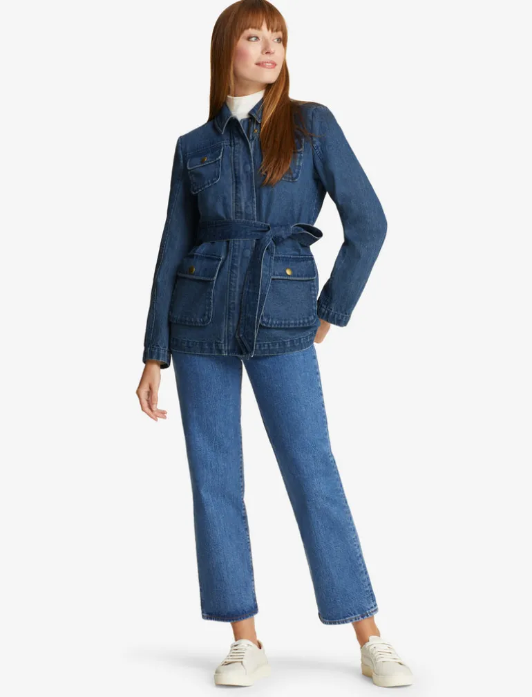 Field Jacket in Dark Wash Denim
