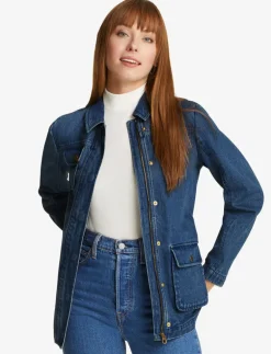 Field Jacket in Dark Wash Denim