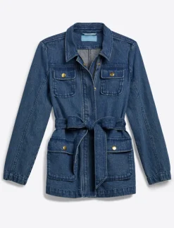 Field Jacket in Dark Wash Denim