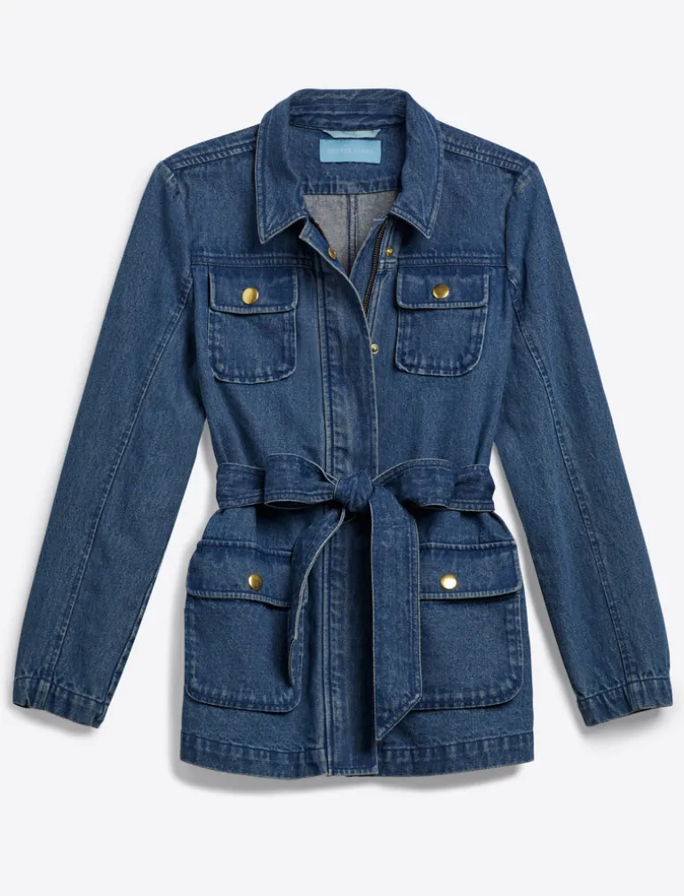 Field Jacket in Dark Wash Denim