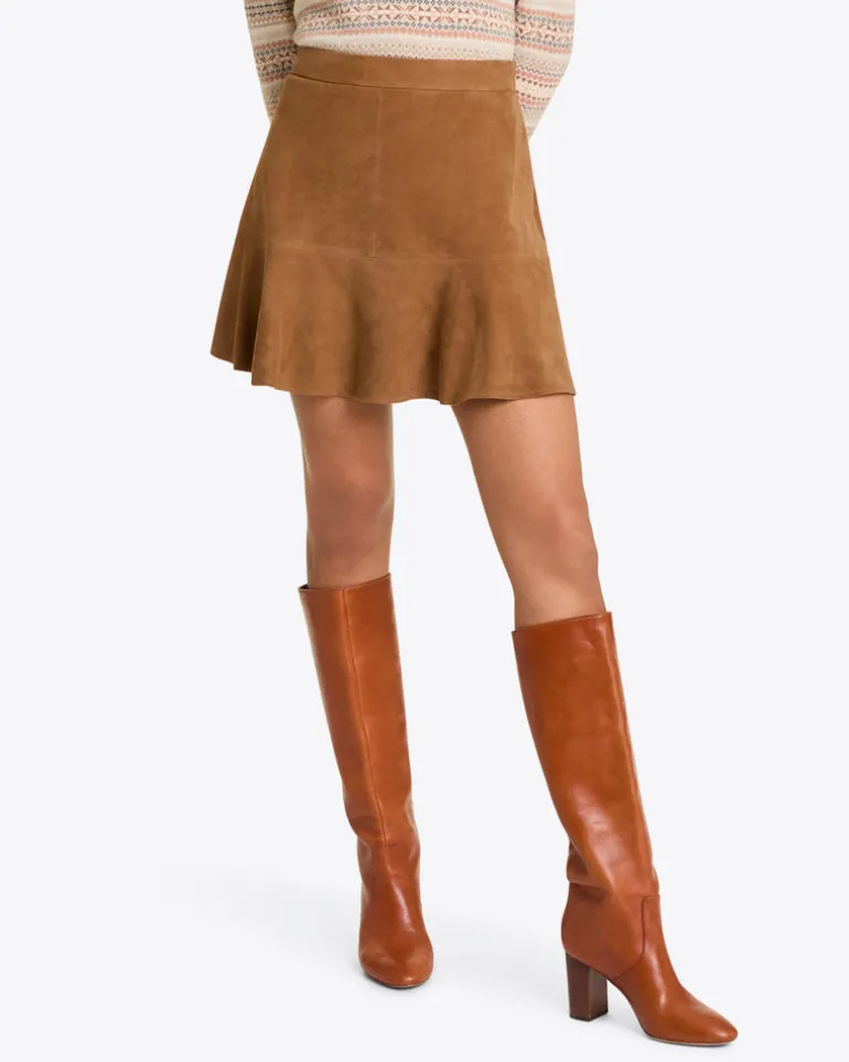 Flutter Skirt in Suede