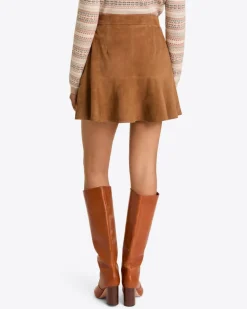 Flutter Skirt in Suede