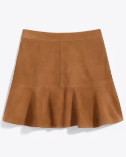 Flutter Skirt in Suede