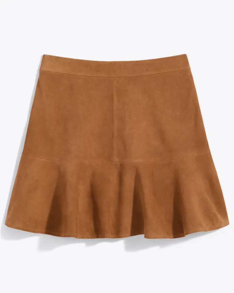 Flutter Skirt in Suede