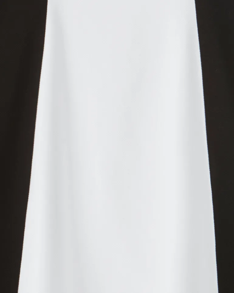 Genevieve Midi Dress in Black and White