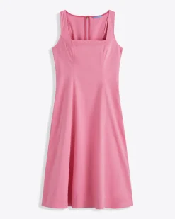 Genevieve Square Neck Sleeveless Midi Dress