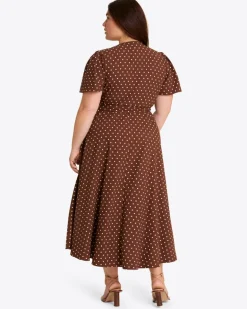 Gigi Wrap Dress in Matte Satin