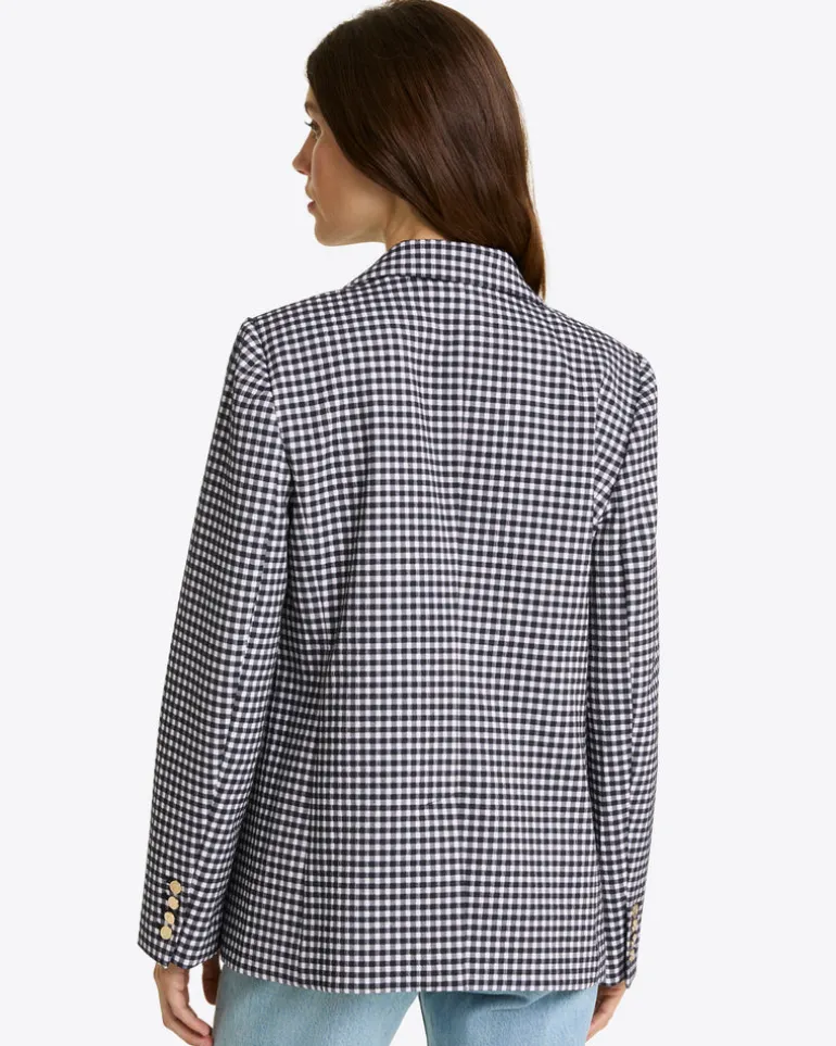 Gingham Blazer in Textured Gingham