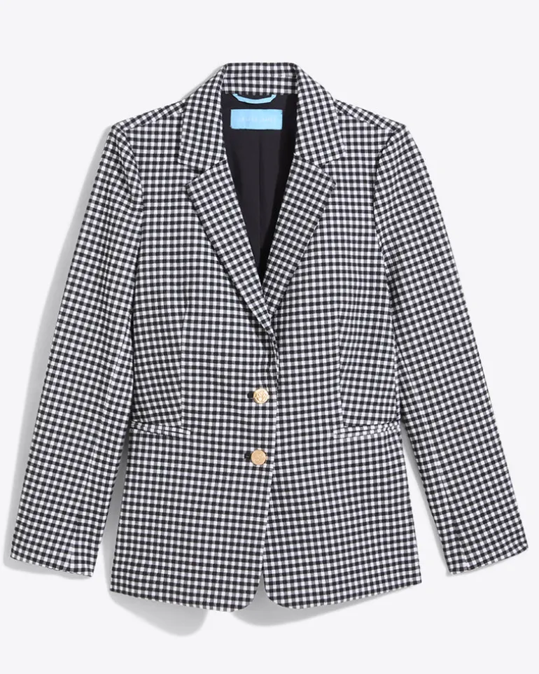 Gingham Blazer in Textured Gingham