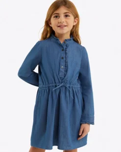 Girls Shirtdress in Chambray