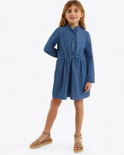 Girls Shirtdress in Chambray