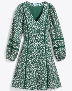 Gwen Long-Sleeve Dress in Gauzy Cotton