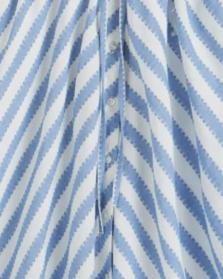 Haven Short Sleeve Midi Shirtdress in Wave Stripe