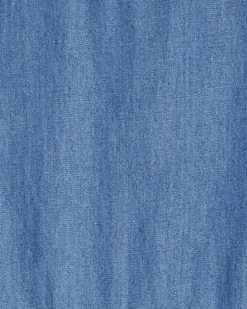 Heidi V-Neck Top in Chambray