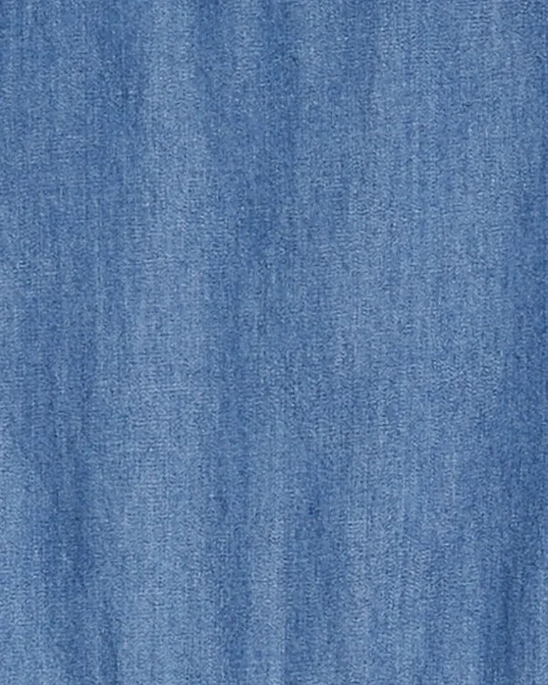 Heidi V-Neck Top in Chambray