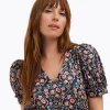 Heidi V-Neck Top in Twilight Vines