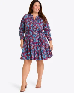Imogen Mini Shirtdress in Stretch Poplin
