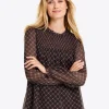 Jacqueline Long Sleeve Top in Crinkle Chiffon