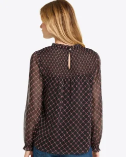 Jacqueline Long Sleeve Top in Crinkle Chiffon