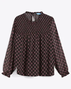 Jacqueline Long Sleeve Top in Crinkle Chiffon