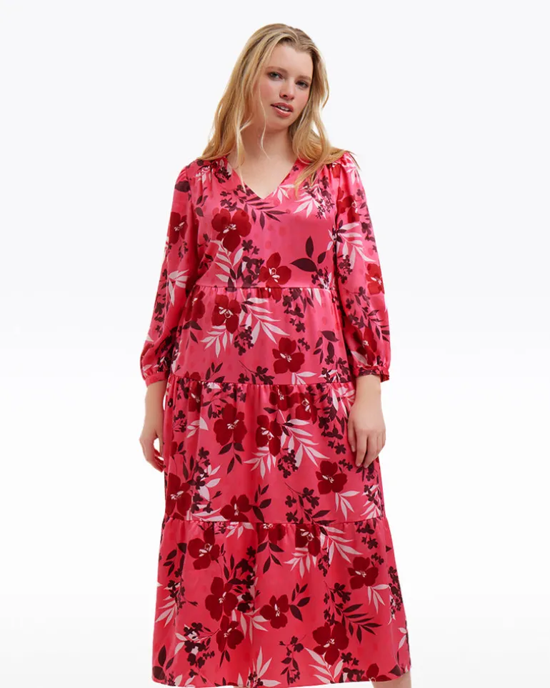 Katie Midi Dress in Spring Floral