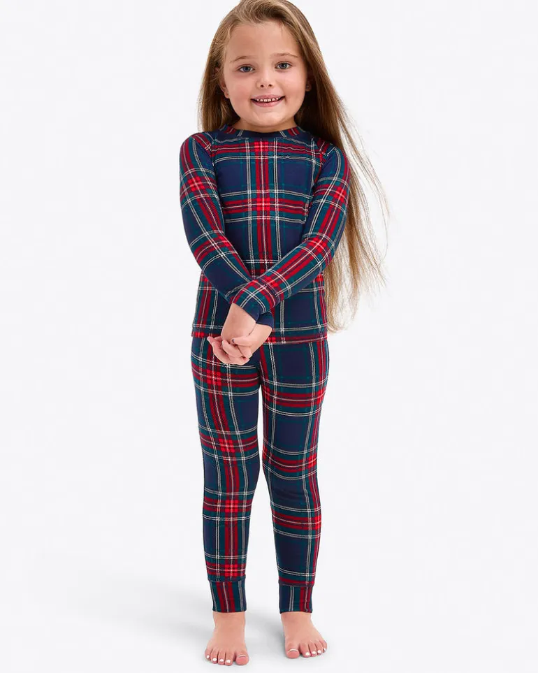 Kids Crewneck Pajama Set in Georgia Plaid