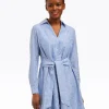Layla Shirtdress in Blue Stripe