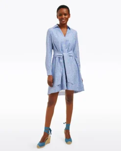 Layla Shirtdress in Blue Stripe