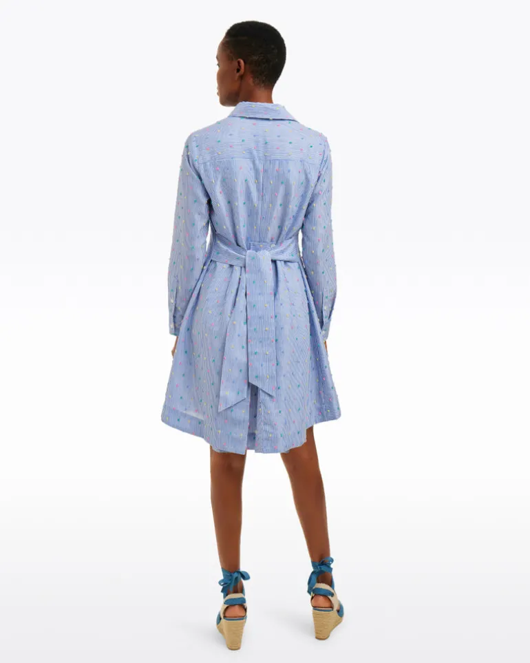 Layla Shirtdress in Blue Stripe