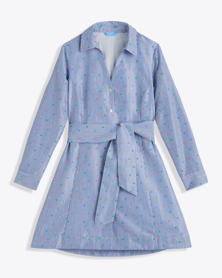 Layla Shirtdress in Blue Stripe