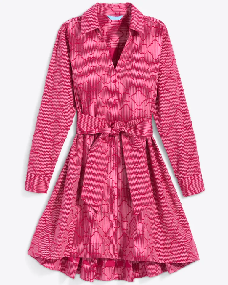 Layla Shirtdress in Textured Stripe