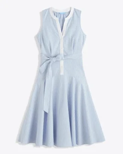 Leanna Midi Shirtdress in Oxford Shirting