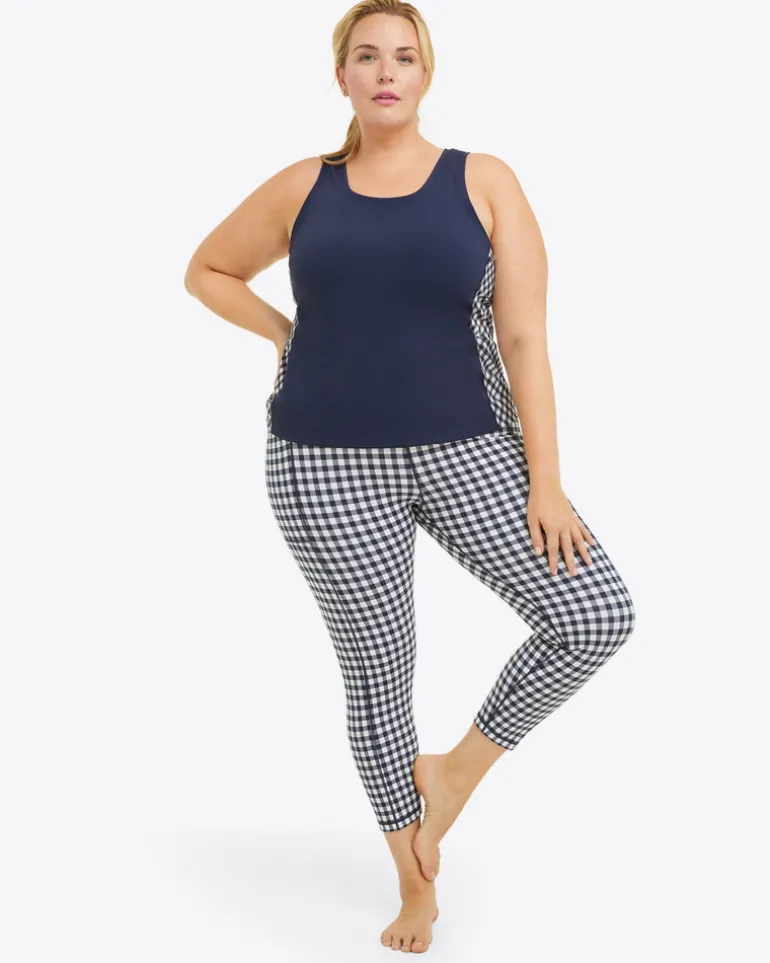 Leggings in Navy Gingham