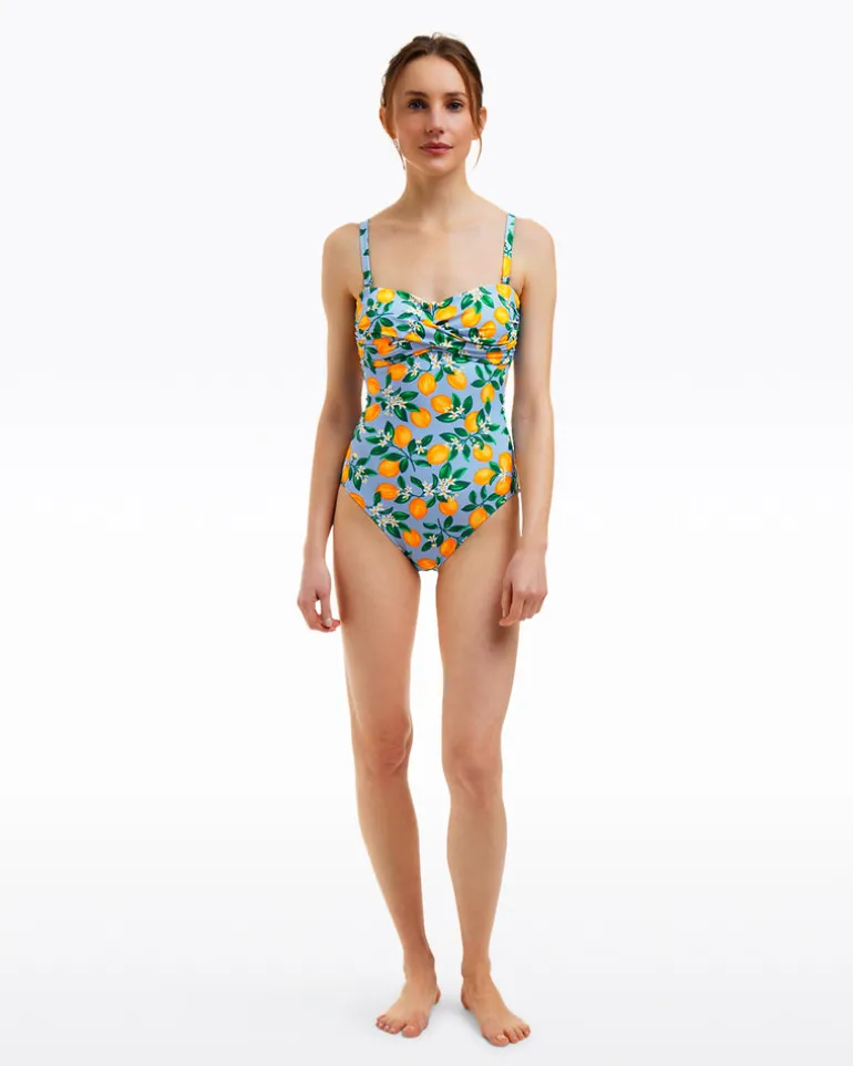 Lemon Blossom Bandeau One Piece
