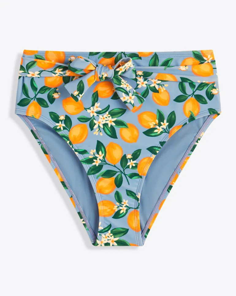 Lemon Blossom High Waist Bottom with Belt