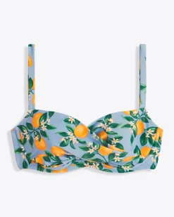 Lemon Blossom Twist Underwire Top