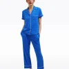 Linda Pajama Set in Blue Polka Dot
