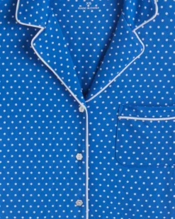 Linda Pajama Set in Blue Polka Dot