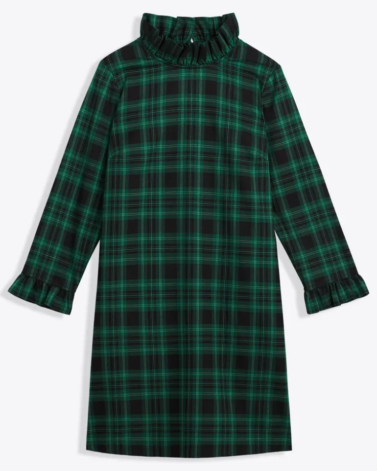 Lindsay Shift Dress in Blackwatch Plaid
