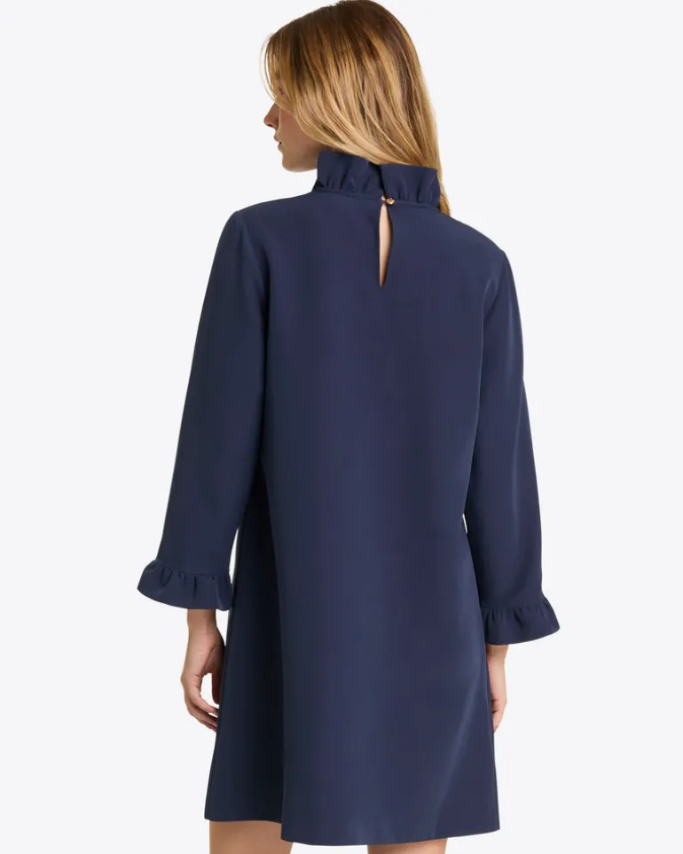 Lindsay Shift Mini Dress in Crepe
