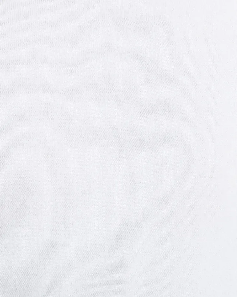 Long-Sleeve Easy Knit Top in White